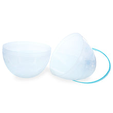 Load image into Gallery viewer, Set of 2 Transparent Jumbo Large Size Plastic Easter Eggs with Handles 10 Inches