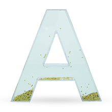 Load image into Gallery viewer, Letter A Glitter-Filled Acrylic Snow Globe