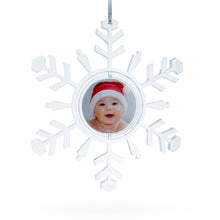 Load image into Gallery viewer, Clear Plastic Christmas Snowflake Frame Ornament