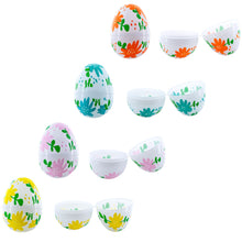 Load image into Gallery viewer, Set of 24 Flowers on White Plastic Easter Eggs, 2.25 Inches Each