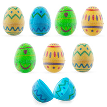 Load image into Gallery viewer, Set of 8 Sugar coated Geometric Plastic Easter Eggs 2.25 Inches