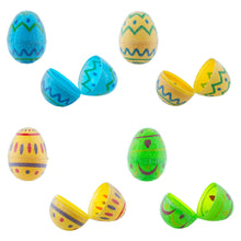 Load image into Gallery viewer, Set of 8 Sugar coated Geometric Plastic Easter Eggs 2.25 Inches
