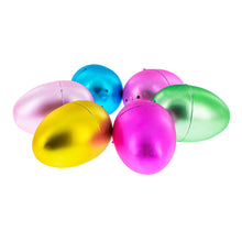 Load image into Gallery viewer, Set of 6 Matte Metallic Finish Large Plastic Easter Eggs 3.15 Inches