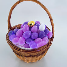 Load image into Gallery viewer, Set of 46 Purple Plastic Eggs, 1 White Egg + 1 Golden Easter Egg
