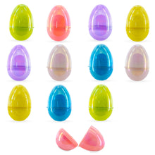 Load image into Gallery viewer, Set of 12 Iridescent Plastic Easter Eggs – Translucent Fillable Eggs for Easter Hunts 3.05 Inches