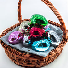 Load image into Gallery viewer, Set of 12 Reflective Metallic Multicolored Plastic Eggs 3.05 Inches