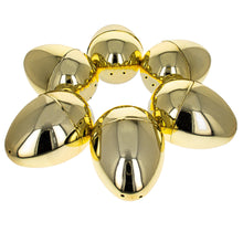 Load image into Gallery viewer, Set of 6 Large Size Very Shiny Golden Plastic Easter Eggs 4 Inches