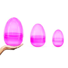 Load image into Gallery viewer, Set of 3 Giant Easter Eggs - One Jumbo Size and Two Large Pink Plastic Eggs,10 Inches