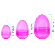 Load image into Gallery viewer, Set of 3 Giant Easter Eggs - One Jumbo Size and Two Large Pink Plastic Eggs,10 Inches