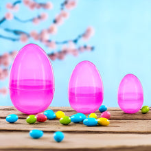 Load image into Gallery viewer, Set of 3 Giant Easter Eggs - One Jumbo Size and Two Large Pink Plastic Eggs,10 Inches