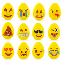 Load image into Gallery viewer, Set of 12 Facial Expressions Plastic Easter Eggs 2.25 Inches