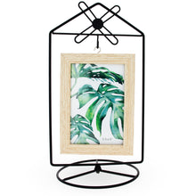 Load image into Gallery viewer, Black Windmill Roof House Hanging Photo Picture Frame and Metal Ornament Stand 10.15 Inches