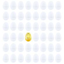 Load image into Gallery viewer, 47 White Plastic Easter Eggs + 1 Surprise Golden Egg Set