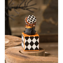 Load image into Gallery viewer, Top Hat Kitty on Block by Bethany Lowe Designs