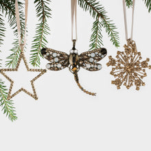 Load image into Gallery viewer, Sparkle snowflake ornament, topaz