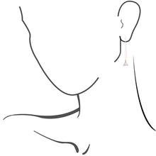 Load image into Gallery viewer, Triangle Threader White Howlite and Sterling Silver Earrings