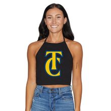 Load image into Gallery viewer, Trinity College Black Halter Top