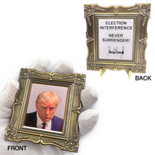 Load image into Gallery viewer, EL10-002 Large President Donald J. Trump Mugshot photo frame challenge coin MAGA No Surrender