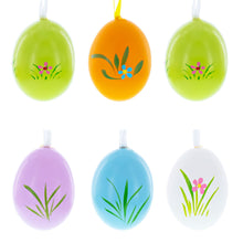 Load image into Gallery viewer, Set of 6 Real Eggshell Bunny and Friends Easter Egg Ornaments