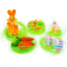 Load image into Gallery viewer, 9 Easter Bunny, Hats, Eggs, Chick, Carrots Figurines