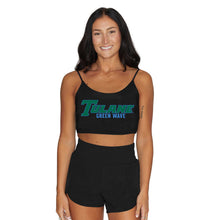 Load image into Gallery viewer, Tulane Black Spaghetti Strap Tank