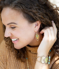 Load image into Gallery viewer, Turquoise Shield Cuff Bracelet