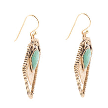 Load image into Gallery viewer, Turquoise Shield Earrings