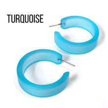 Load image into Gallery viewer, Portland Frosted Lucite Hoop Earrings