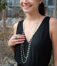 Load image into Gallery viewer, Two Row Green Aventurine Necklace