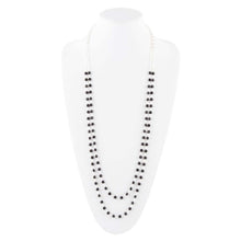 Load image into Gallery viewer, Two Row Onyx and Sterling Silver Necklace