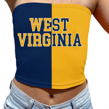 Load image into Gallery viewer, West Virginia Mountaineers Two Tone Tube Top