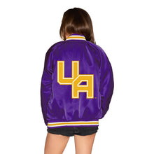 Load image into Gallery viewer, University at Albany Satin Letterman Bomber Jacket