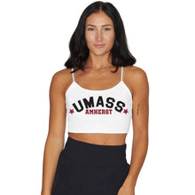 Load image into Gallery viewer, UMass White Spaghetti Tank