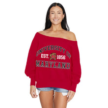 Load image into Gallery viewer, Maryland Terps Off the Shoulder Sweatshirt