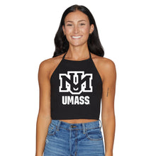 Load image into Gallery viewer, UMass Vintage Black Halter Top