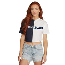 Load image into Gallery viewer, New Hampshire Wildcats Text Split Tee