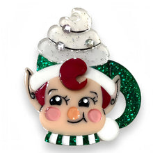 Load image into Gallery viewer, Jolly Jingler Mini Elf Mug Brooch by Lipstick &amp; Chrome