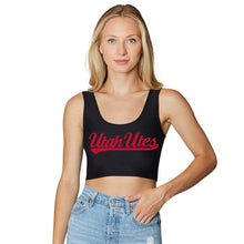 Load image into Gallery viewer, Utah Black Crop Tank Top