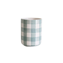Load image into Gallery viewer, Gingham Large Vase/ Utensil Holder