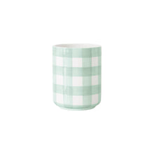 Load image into Gallery viewer, Gingham Large Vase/ Utensil Holder