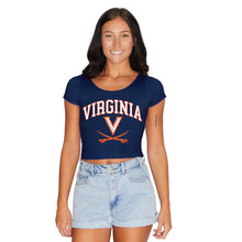 Load image into Gallery viewer, Virginia Cavaliers Navy Babydoll Tee