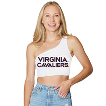 Load image into Gallery viewer, Virginia Cavaliers White One Shoulder Top