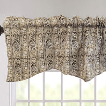 Load image into Gallery viewer, DaDa Bedding Moroccan Paisley Filigree Floral Window Curtain Valance - 18" x 52" (JHW-885)
