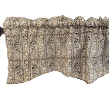 Load image into Gallery viewer, DaDa Bedding Moroccan Paisley Filigree Floral Window Curtain Valance - 18" x 52" (JHW-885)