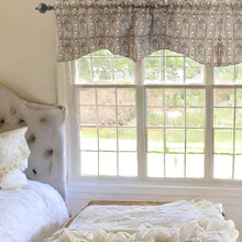 Load image into Gallery viewer, DaDa Bedding Moroccan Paisley Filigree Floral Window Curtain Valance - 18" x 52" (JHW-885)