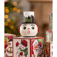 Load image into Gallery viewer, Vintage Surprised Snowman Container by Bethany Lowe Designs