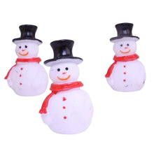 Load image into Gallery viewer, Vintage Hand-Painted Miniature Snowman Figure Set of 3