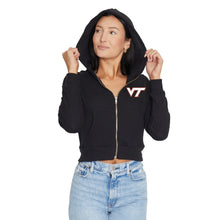 Load image into Gallery viewer, Virginia Tech Waffle Knit Zip Up Hoodie