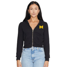 Load image into Gallery viewer, University of Michigan Waffle Knit Zip Up Hoodie