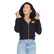 Load image into Gallery viewer, University of Michigan Waffle Knit Zip Up Hoodie